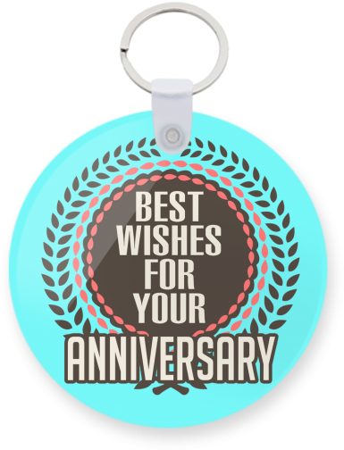 Anniversary Printed Keychain - Laurel Wreath (600x700)