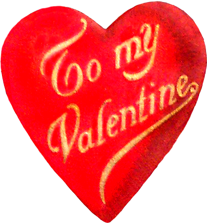 Vintage Valentine's Day Heart, Happy Valentine - Free Victorian Clipart Valentine (498x606)