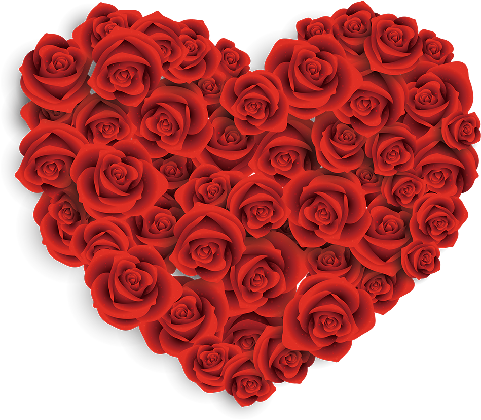 Valentines Day Heart Rose Gift Clip Art - Good Morning My Valentine (1000x934)