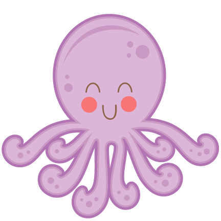 Happy Octopus Svg Cutting Files For Scrapbooking Fish - Octopus Cute Clip Art (432x432)