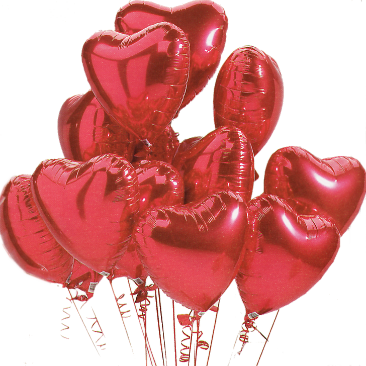 Picture - Red Heart Foil Balloons (728x728)