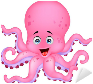 Sticker Bande Dessinée Drôle De Poulpe • Pixers® - Octopus Cartoon (400x400)