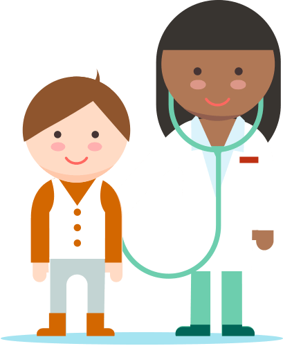 Medical Clipart Family Practice - Pediatric Cartoon (409x500)