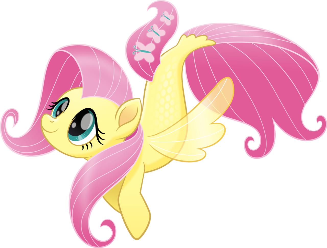 Absurd Res, Fluttershy, My Little Pony - My Little Pony Seapony (1280x972)