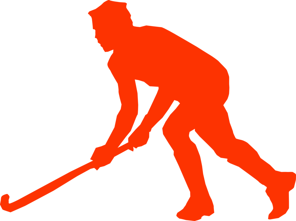 Grass Hockey Clip Art - Field Hockey Player Silhouette (958x715)