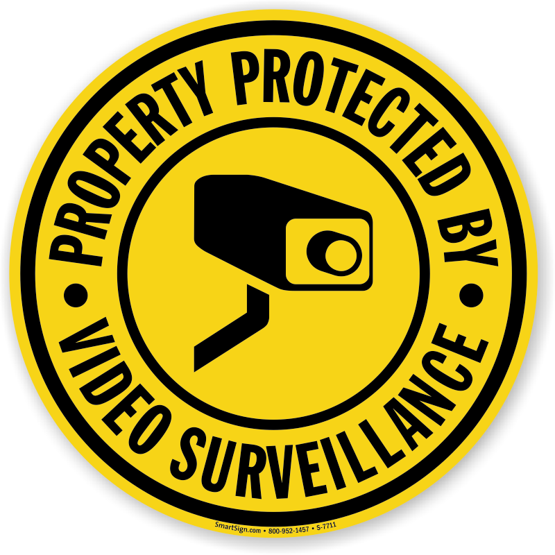 Free Surveillance Signs - Lyle U1-1055-ra 10x14 Warning Sign,14x10 In.,english (800x800)