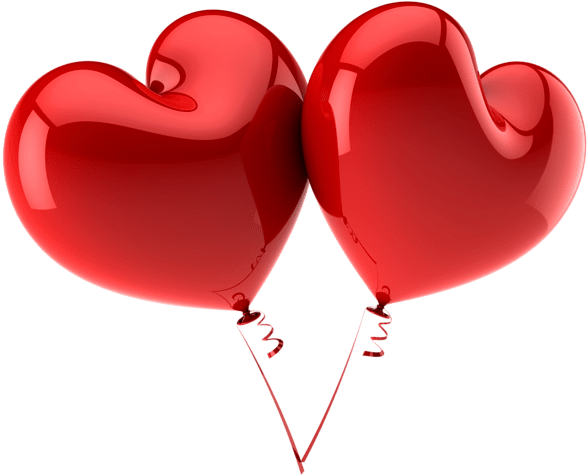 Valentines Day Heart Shaped Balloons Hd Image 2018 - Red Heart Balloons Png (600x493)