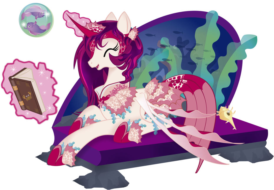 A Little Smile Princess Koi By Zahpkiel - My Little Pony Oc Princess Koi (1024x725)