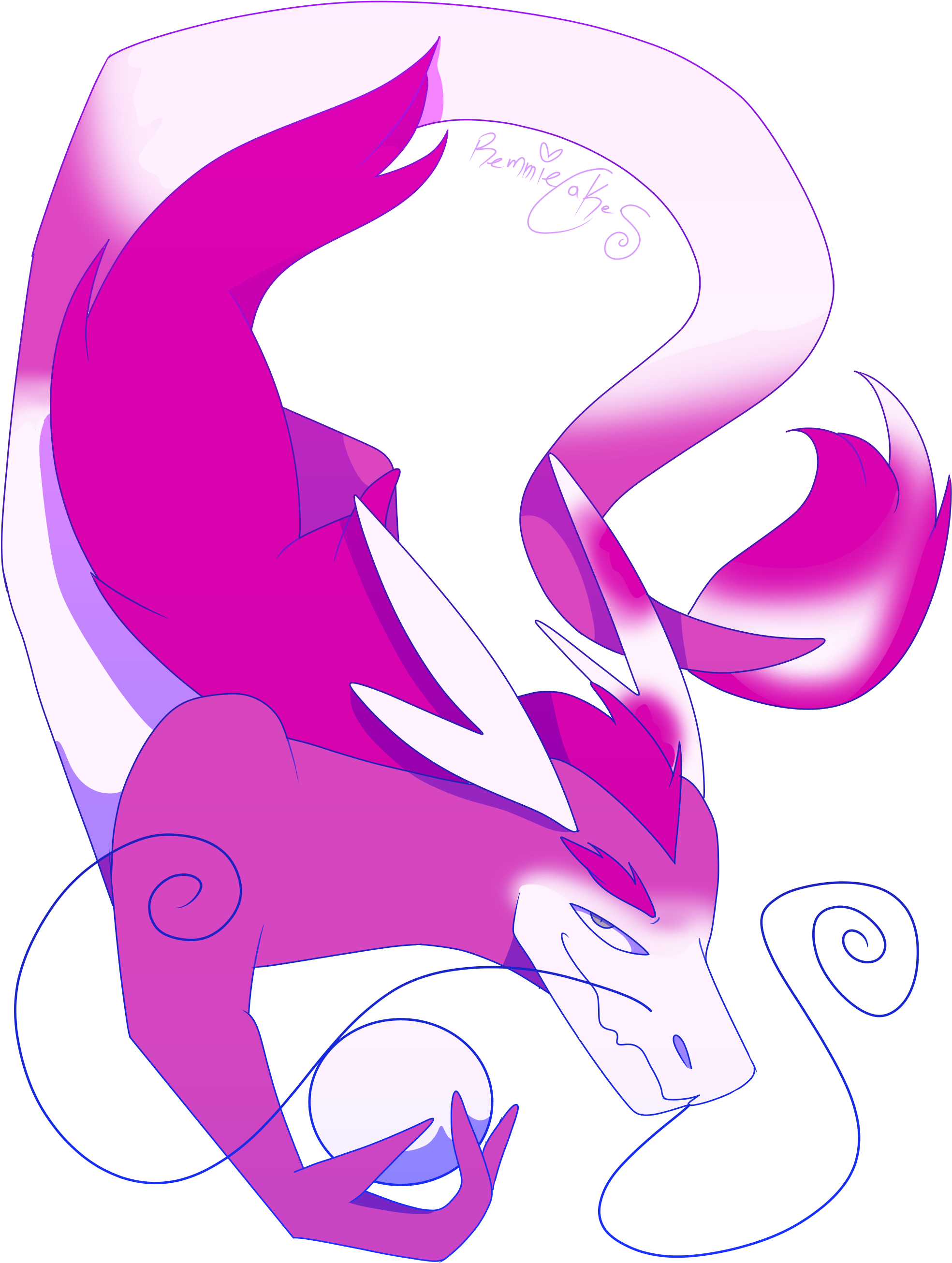 Zen Koi Dragon By Cha-chahalloweene - Cartoon (2200x2800)