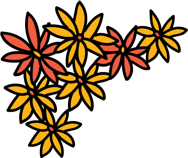 Day Of The Dead Flowers Clipart - Day Of The Dead Flowers Clipart (649x559)
