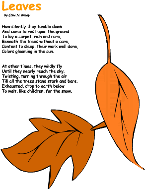 The Leaves Are Golden, Orange,brown And Red - Poems About Fall Leaves (308x392)