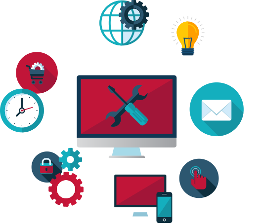 Web Design & Development - Our Services Logo Png (528x454)