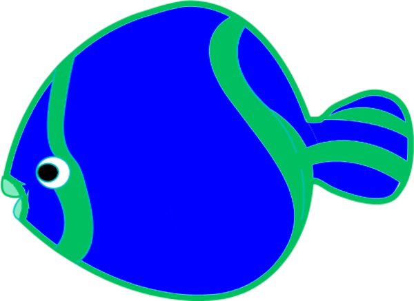 There Is 36 Colorful Goldfish Snack Free Cliparts All - Blue Clip Art Fish (600x437)