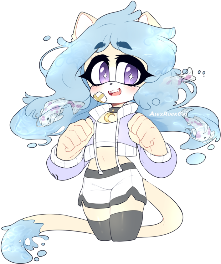 - - Comm - - Moko-koi By Alexrockcat - Cartoon (891x897)