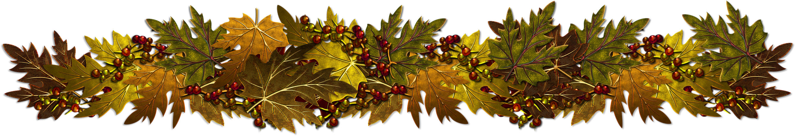 Decoration Border Cliparts - Fall Season Clipart Boarder (2788x663)