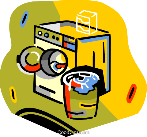 Dryer And Clothes Basket Royalty Free Vector Clip Art - Management (480x447)
