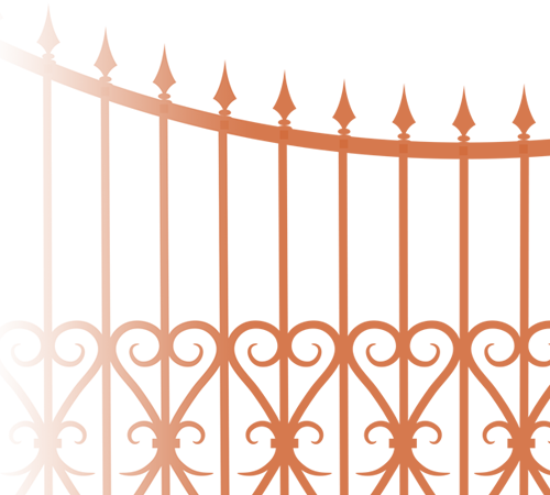 Wrought Iron Driveway Gates - Motif (500x450)