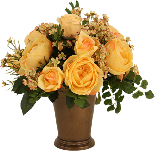 Buket Güller Png Bouquet Of Roses - Vasos Com Flores Png (600x584)