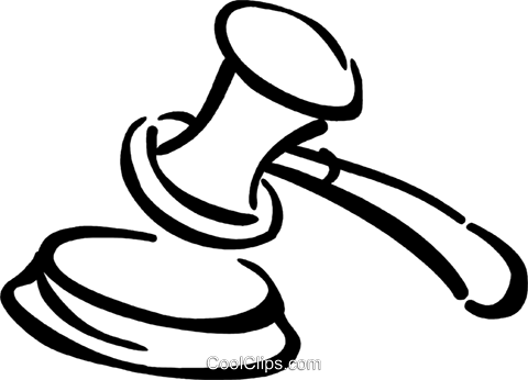 Gavel Royalty Free Vector Clip Art Illustration - Gavel Clipart (480x346)