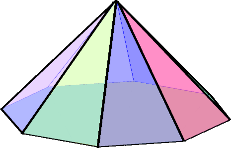 Pyramid Clipart Octagonal - Octagonal Based Pyramid (465x297)