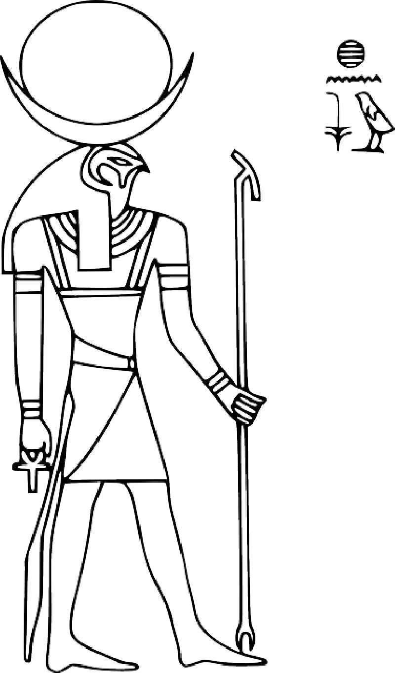 Com Images800 Egypt Sign Symbol Figure Hieroglyph Hieroglyphic - Draw Ra Egyptian God (800x1361)