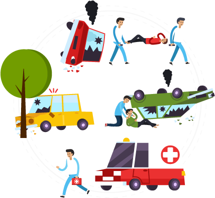 Car-accidents - Car Crash Cartoon Images Png (480x430)