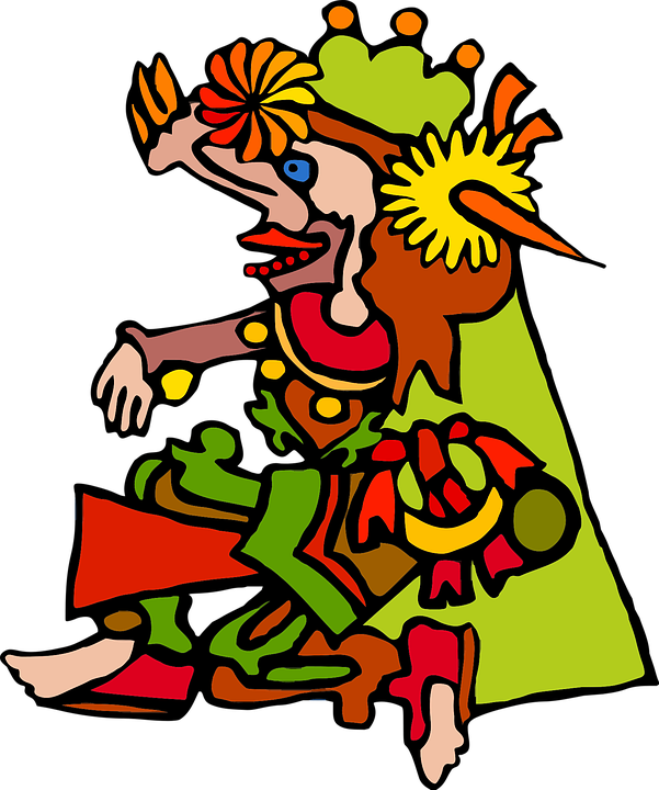 Mayan Clipart Girl - Dance (601x720)