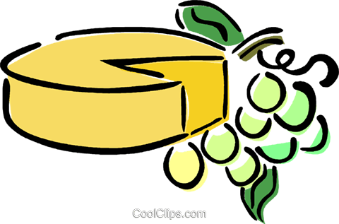 Grapes Clipart Illustration - Cheese And Grapes Clip Art (480x317)