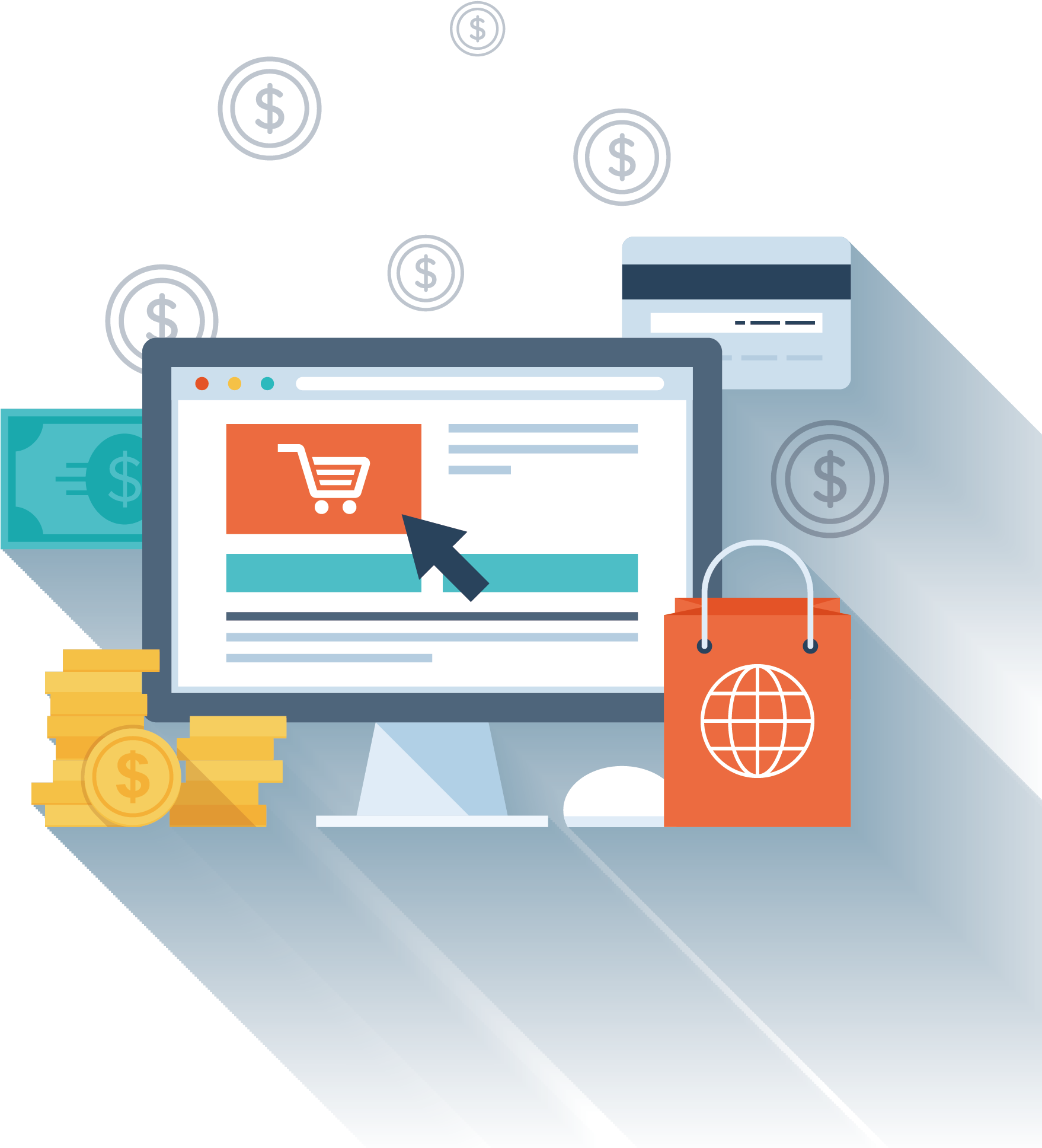 Digital Marketing Sales E-commerce Online Shopping - E-commerce (2083x2083)