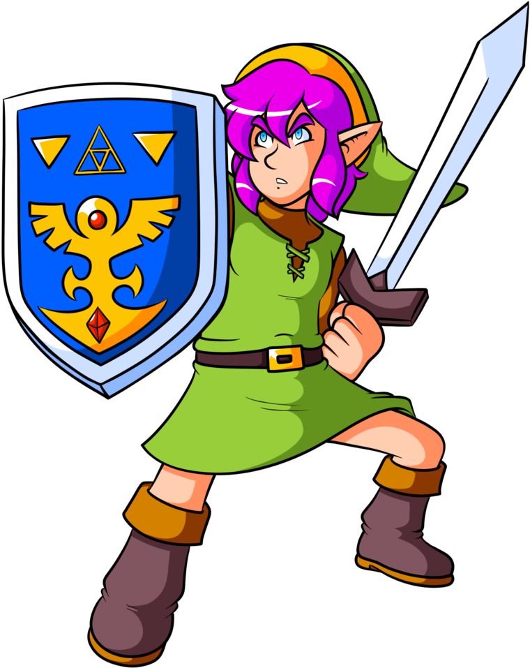 A Link To The Past Pink Edition By Jamesmantheregenold - Link From A Link To The Past (800x985)