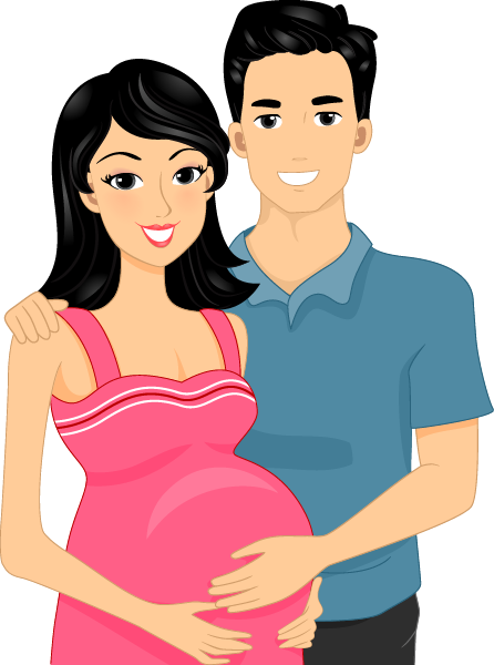 Pregnancy Mother Cartoon Clip Art - Pregnant Woman Cartoon (446x600)