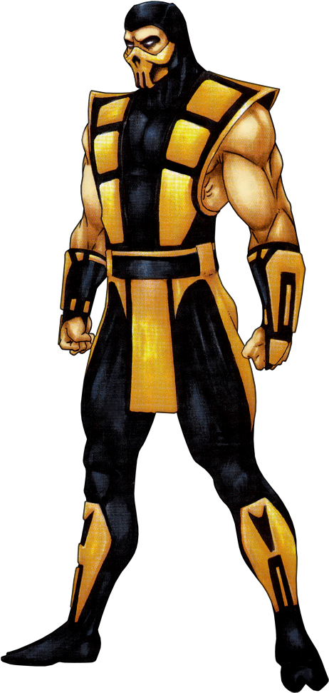 Scorpion Clipart Mortal Kombat - Ultimate Mortal Kombat 3 Scorpion (493x1000)