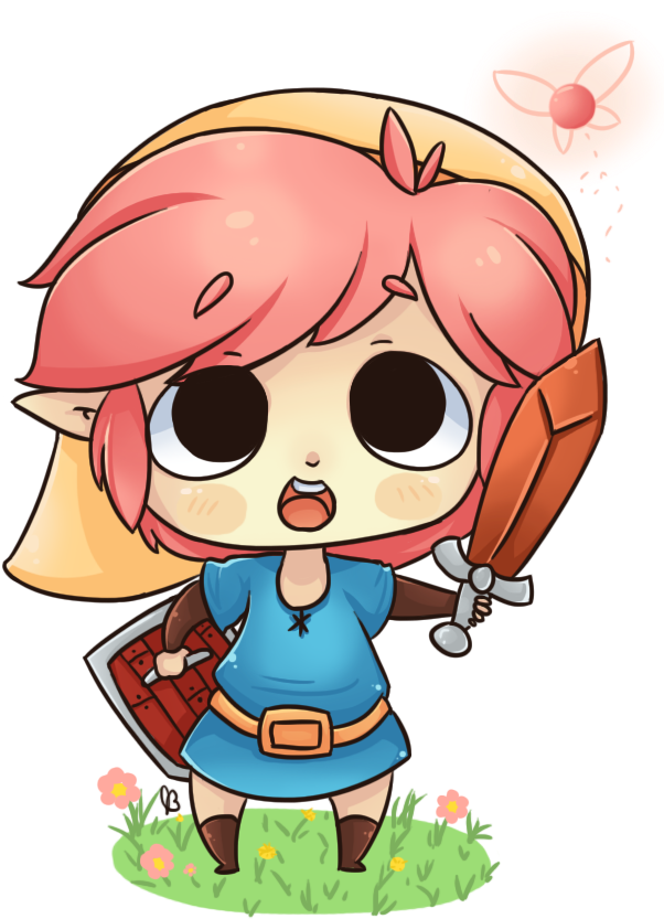 A Link To The Past Link - Link To The Past Link Pink Hair (646x850)