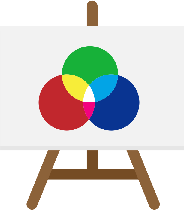 Easel With Canvas Flat Icon Vector - Scalable Vector Graphics (1024x1024)