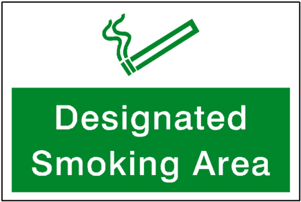 Designated Smoking Area Sign - Designated Smoking Area Sign (480x480)