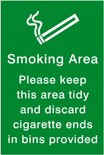 Smoking Area Keep Tidy Sign - Safety Sign Smoking Area 300x500mm Pvc Ma04729r (600x600)