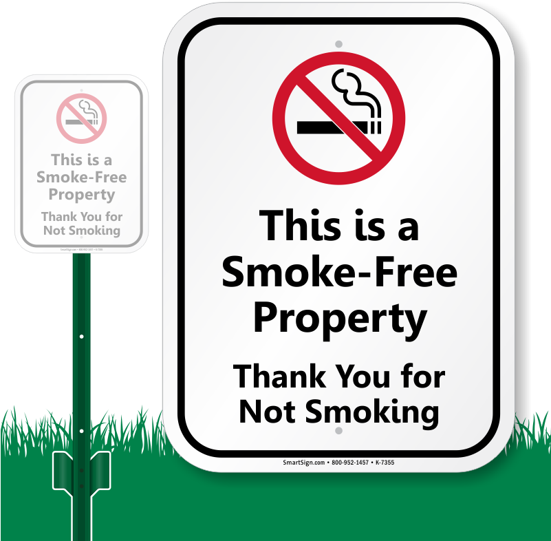 Zoom, Price, Buy - Smoke Free Campus Signs (800x800)