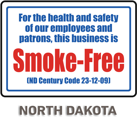 North Dakota No Smoking Sign - We Came Unarmed This Time (600x530)