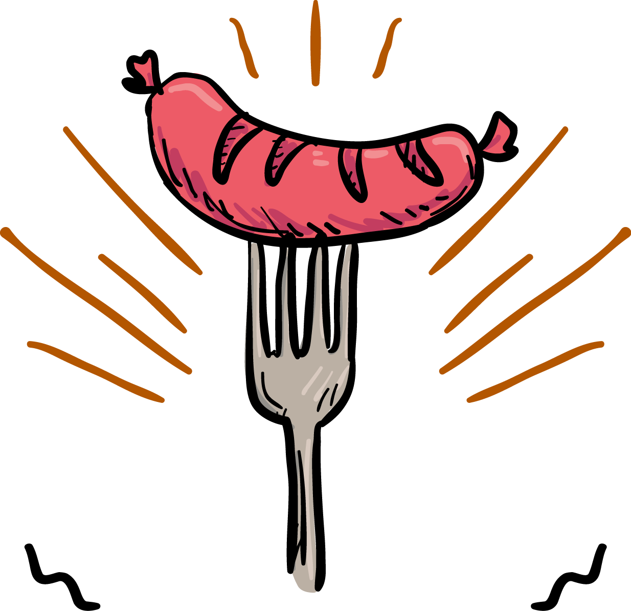 Barbecue Grill Bulgogi Churrasco Barbacoa Sausage Sandwich - Clip Art Sausage Sizzle (1234x1195)