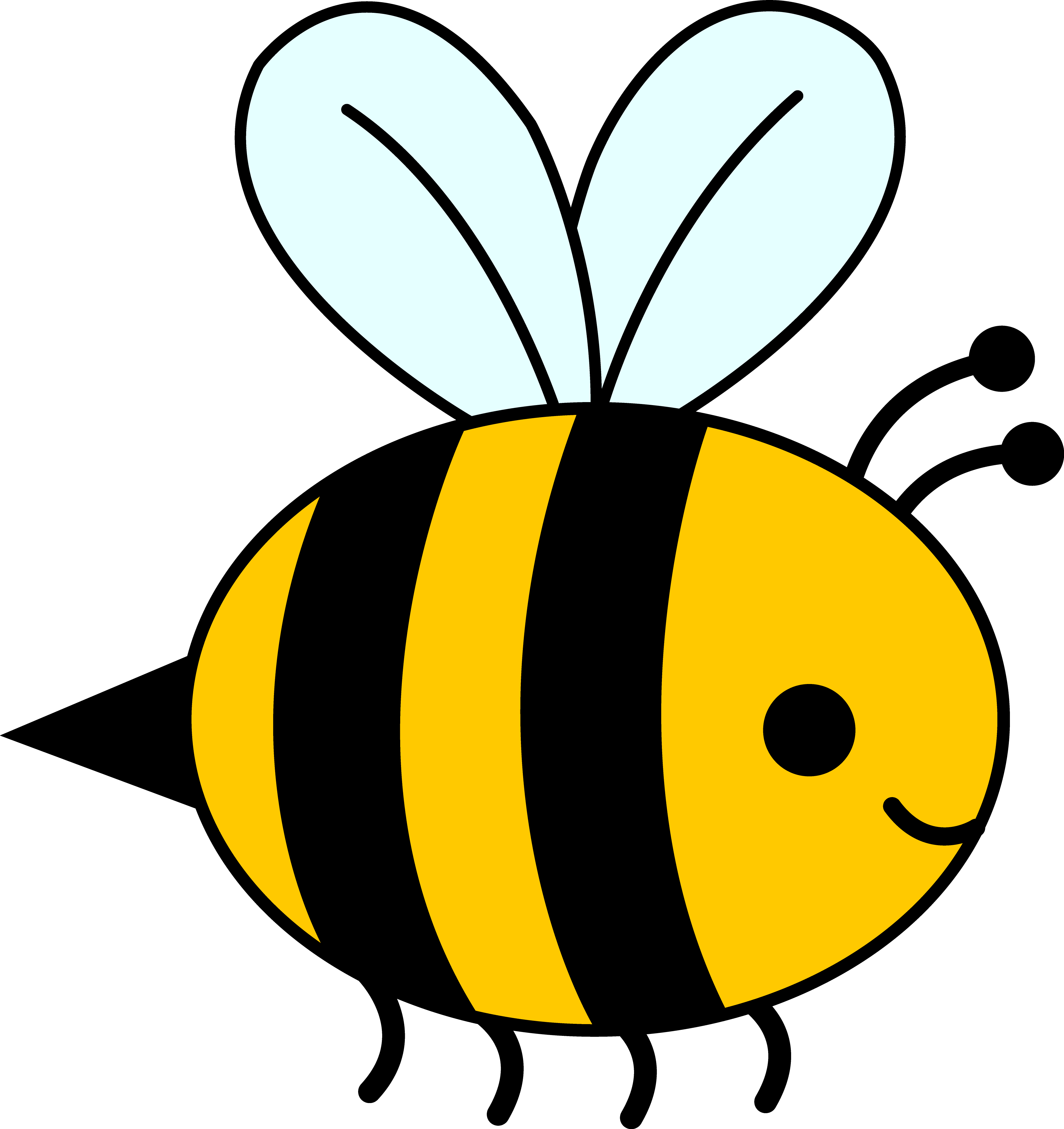Bumble Bee Silhouette On Silhouette Store Clip Art - Bee Clipart (3895x4133)