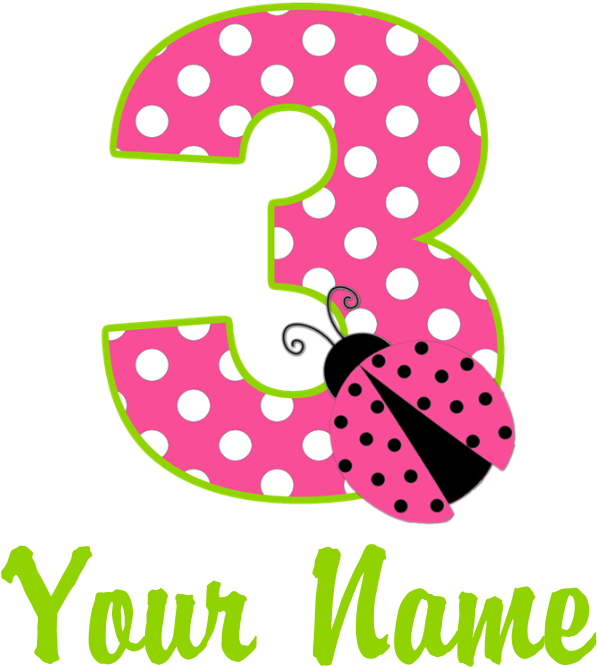 3rd Birthday Ladybug Pink Teddy Bear - Personalized Yellow Ribb Square Car Magnet 3" X 3" (700x700)