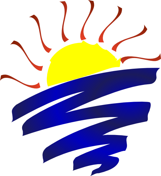 Sun Set Clip Art (546x597)
