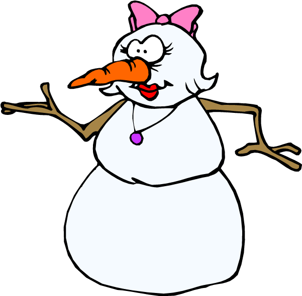 Snow Woman Clipart (600x600)