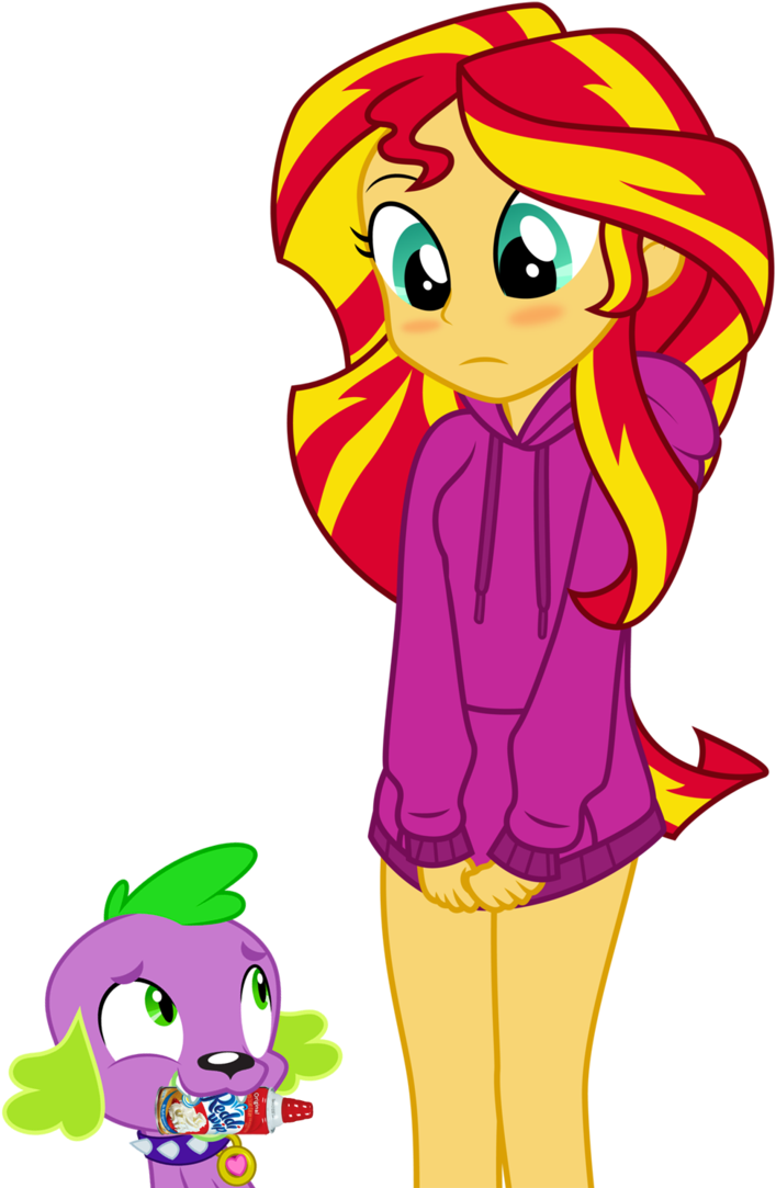 Oh Sunset, I Got A Special Gift For Ya By Titanium - Equestria Girls Photoshop (731x1092)