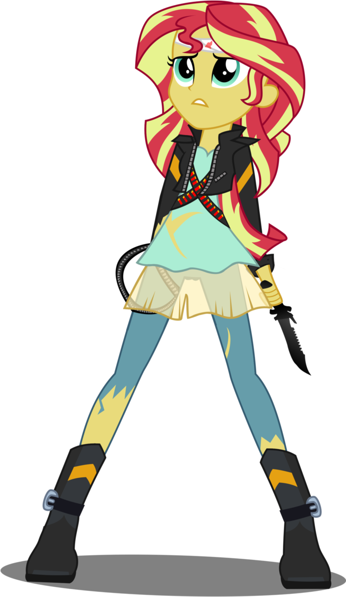 Sunset Shimmer Battle Ready By Ravecrocker - Sunset Shimmer Eg Dress (678x1177)