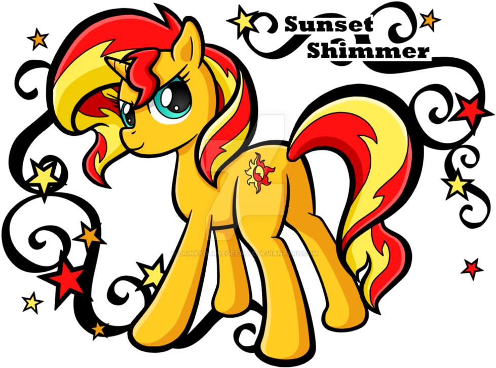Mlp Sunset Shimmer Colored For Abigail By Drinkyourvegetable - Sunset Shimmer Coloring Pages (1017x786)