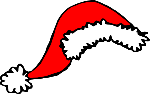 Big Santa Hat Clip Art - Clip Art Santa Hat (600x377)