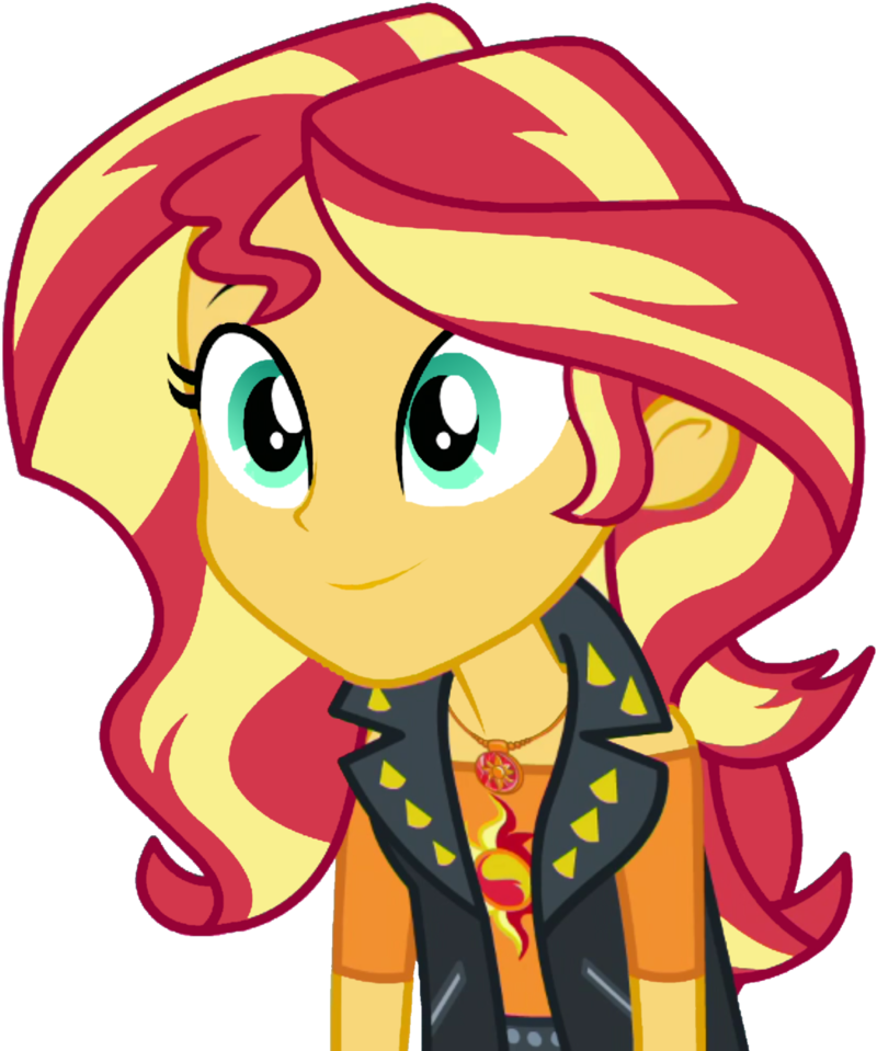[vector] Sunset Shimmer Glared By Thebarsection - My Little Pony Equestria Girls Sunset Shimmer (819x975)