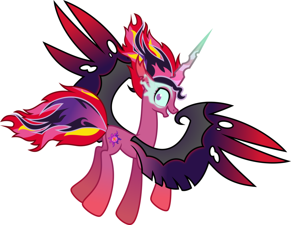 Fusion Of Sunset Satan And Midnight Sparkle By Osipush - Evil Sunset Shimmer Pony (1017x786)