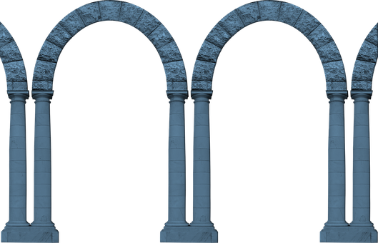 Arches Arcade Architecture Arch Column Pas - Arcos Png (529x340)